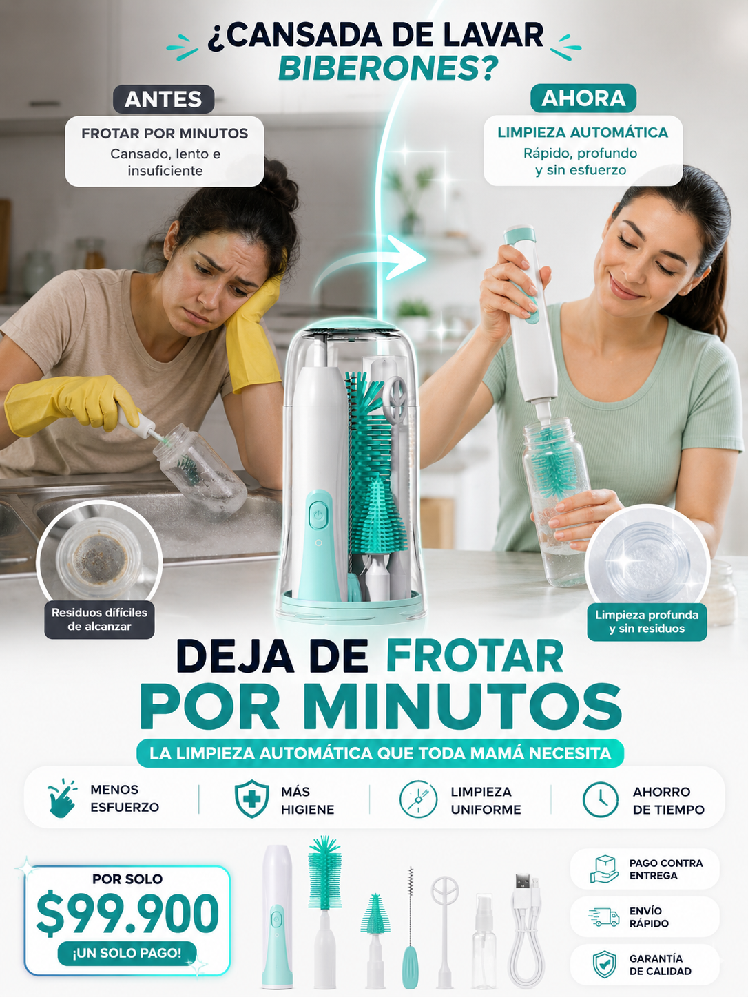 por que tu paz mental tambien importa, CleanBaby - LIMPIADOR ELECTRICO DE BIBERONES