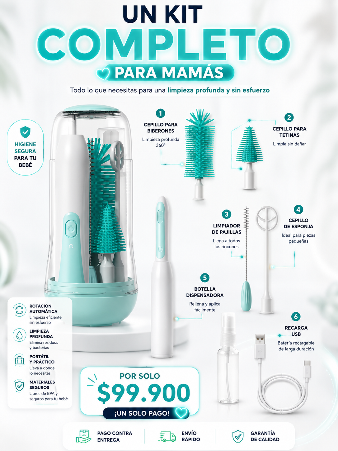 por que tu paz mental tambien importa, CleanBaby - LIMPIADOR ELECTRICO DE BIBERONES