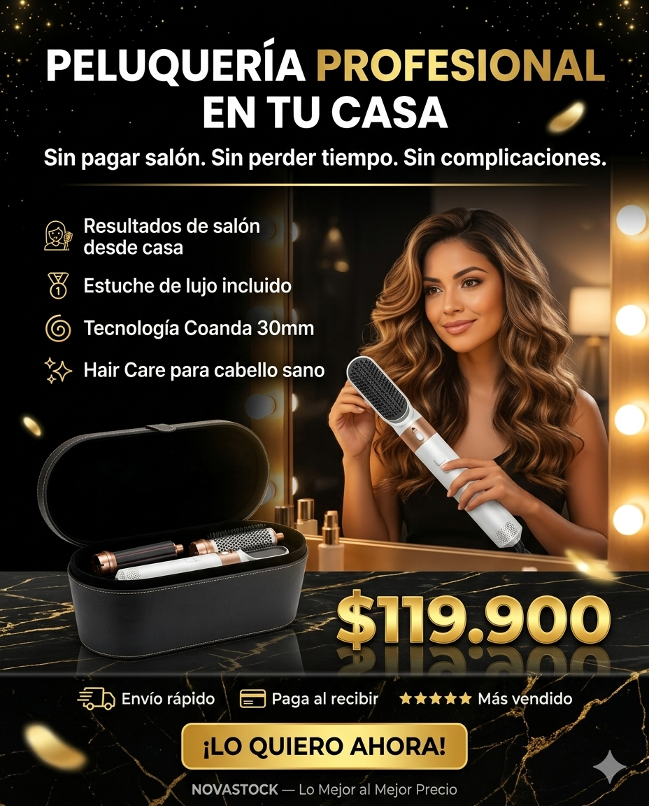 NovaStylist - Cepillo secador 5 en 1 estuche de lujo