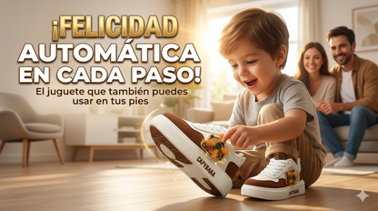 sabemos que al ver feliz a tu hijo, eres feliz, por eso los Tenis Capibara Con Juguete Giratorios son el regalo perfecto