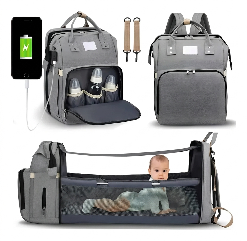 LibreCuna - Bolso Pañalera Cuna Colchón Portátil