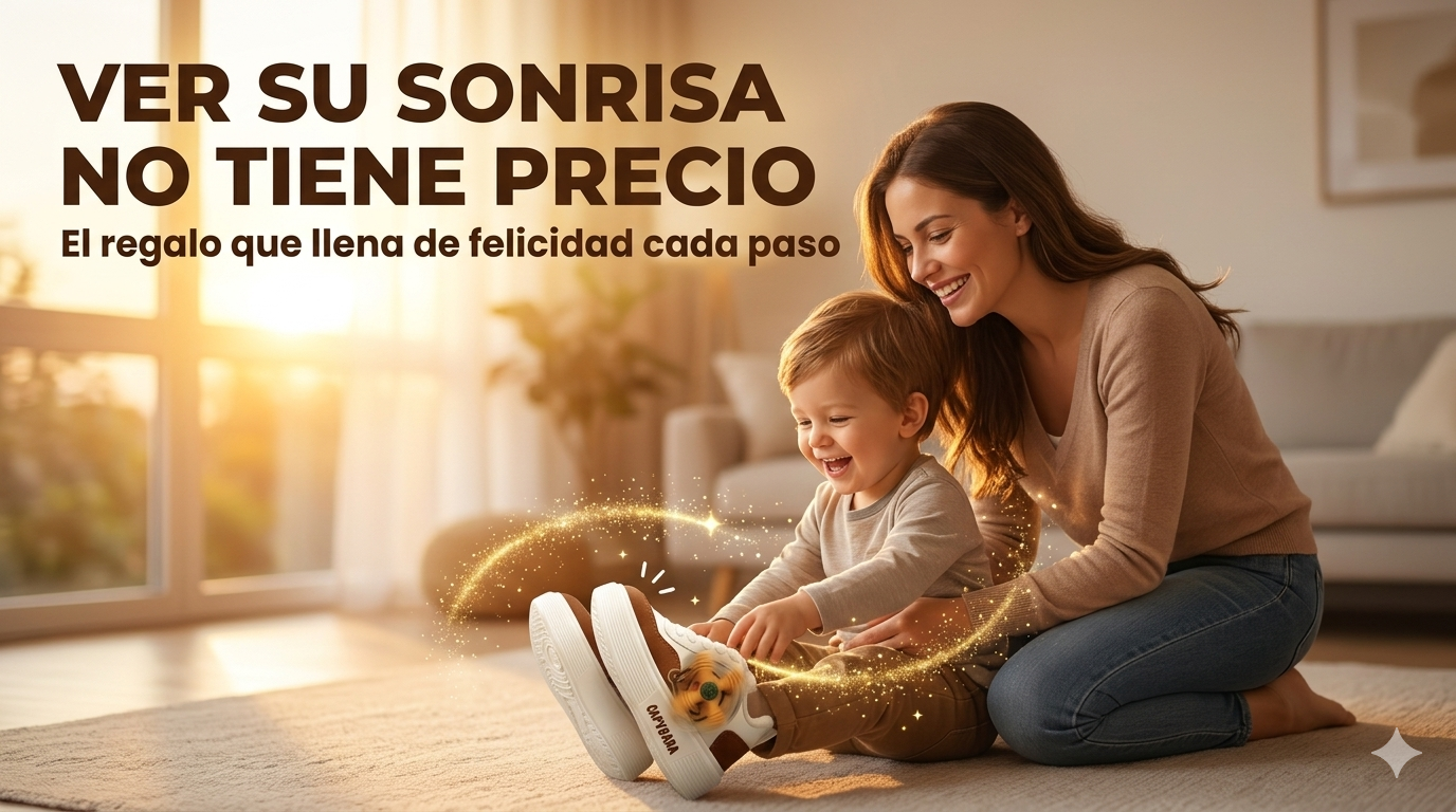 sabemos que al ver feliz a tu hijo, eres feliz, por eso los Tenis Capibara Con Juguete Giratorios son el regalo perfecto