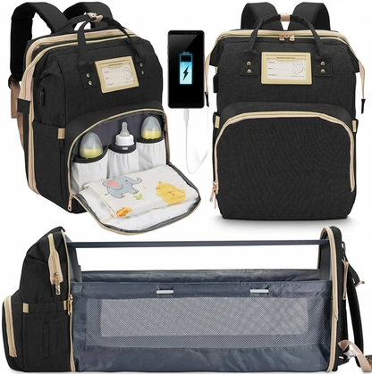 LibreCuna - Bolso Pañalera Cuna Colchón Portátil